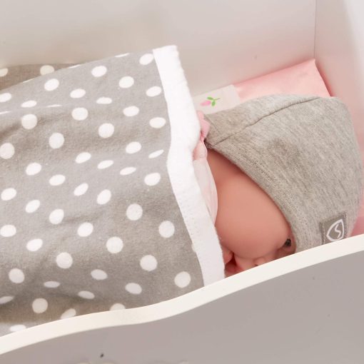 SYB Anti-stråling babytæppe, Grå m hvide prikker