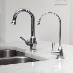 Vandhane i krom til Aqusana premium vandfilter, under køkkenbord, (AQ-4601-56) - monteret