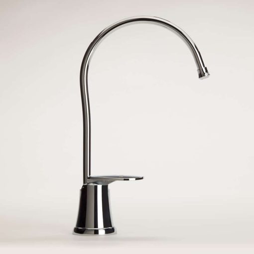 Vandhane med trykknap, i krom, til Aquasana vandfilter, under køkkenbord, med vandhane, (AQ-4600)