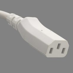 Skærmet strømforsyningsledning (IEC C13) med Schuko stik - 3 meter hvid