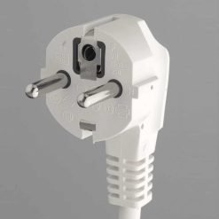 Skærmet strømforsyningsledning (IEC C13) med Schuko stik - 3 meter hvid