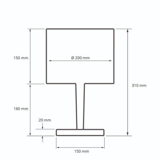 Skærmet bordlampe i træ - Natur - Billede 5