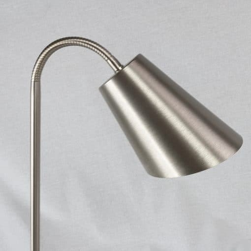 Lampeskærm i børstet aluminium på den EMF-afskærmede bordlampe Amsterdam