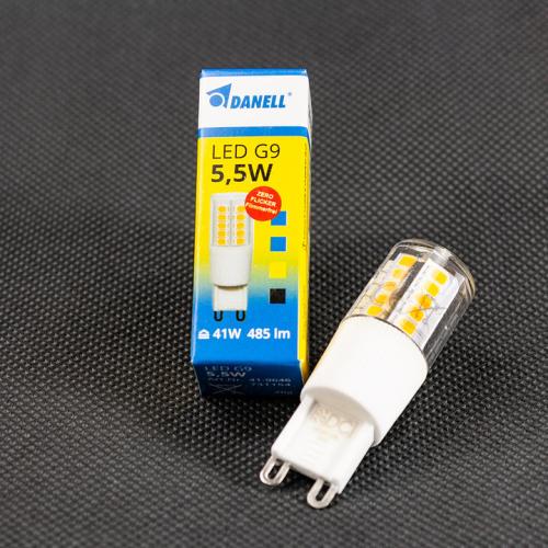5,5 watt BioLys LED pære G9 med indpakning | Flimmerfri | Varm hvid | Biologa-Danell