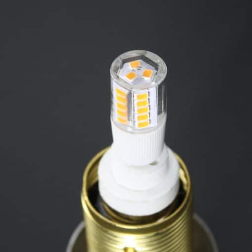 5,5 watt BioLys LED pære fra Biologa-Danell vises i fatning