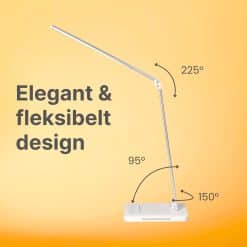 Grafik der fremhæver BioLight fuldspektrums lampens bøjlighed og fleksibilitet
