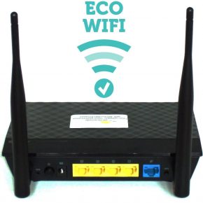 Eco wifi-router basis JRS 01A på Asus RT-N12 set fra bagsiden
