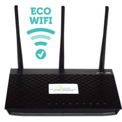 Hurtig Eco-wifi router JRS 03 på Asus RT-N66U set forfra