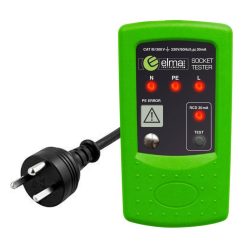 Elma 8410 DK stikkontakt tester til danske stik - jordtest og HpFI-test