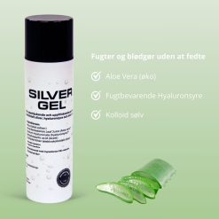 Silver Gel 200 ml fra Ion-Silver med aloe vera, fugtbevarende hyaluronsyre og kolloid sølv - fugter og blødgør uden at fedte