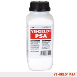 Yshield PSA trykfølsom klæber, 1 liter - hvid flaske med vandbaseret akrylatklæber til montering af afskærmende materialer