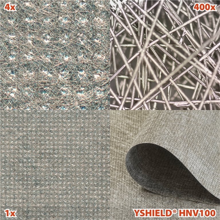 EMF-afskærmende Nylon fleece - Yshield HNV100 (b 90 cm) (HF+LF)