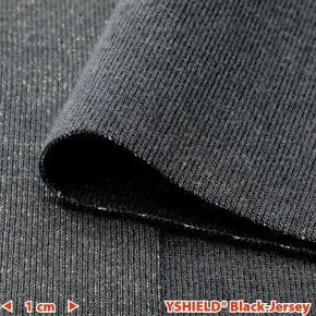 BLACK-JERSEY (40 dB) strålebeskyttende Yshield stof til tøj | Bredde 145 cm | HF+LF