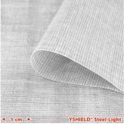 Q Living Aps - Løsninger til sund livstil og sunde boligmiljøer 36 Yshield STEEL-LIGHT EMF-afskærmende stof i lysegrå - rulle 150 cm bred (HF+LF)