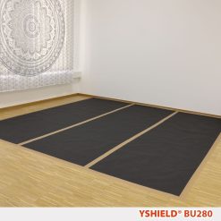 Baldakinmåtte universal (HF) | 250x280 cm | Yshield BU280 8 Baldakinmåtte BU280 fastgjort til gulvet med gulvtape langs kanter og samlinger